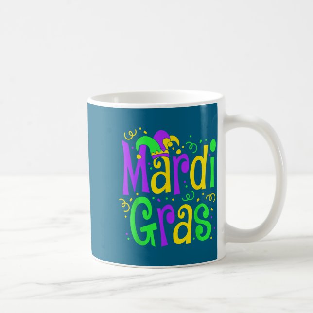 Funny Mardi Gras Parade Outfit Jester Hat Men Wome Coffee Mug (Right)