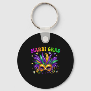 Funny Mardi Gras Parade Outfit Jester Hat Men Wome Keychain