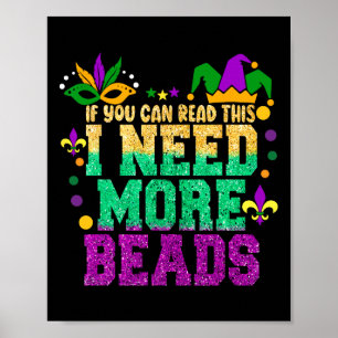 Funny Mardi Gras Party Mask Costume Men Women Kids Poster