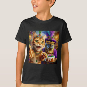 Funny Mardi Gras Selfie Cat Gator Crocodile Quote T-Shirt