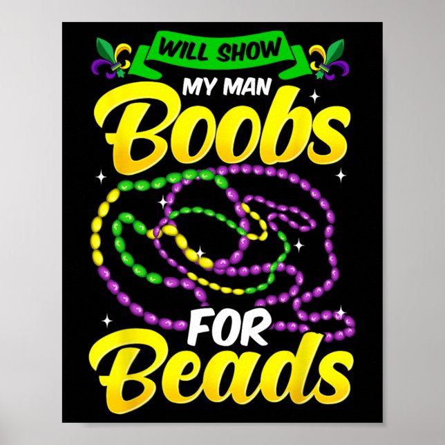 Funny Mardi Gras Shirt For Men  Poster (Front)