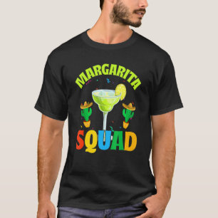 Funny Margarita Squad Sombrero Cactus Mexican Cinc T-Shirt