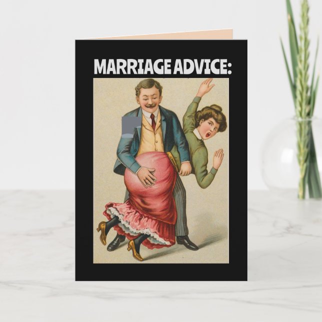 FUNNY MARIAGE FÉLICITATIONS DE LA CARTE DE RECONNA (Devant)