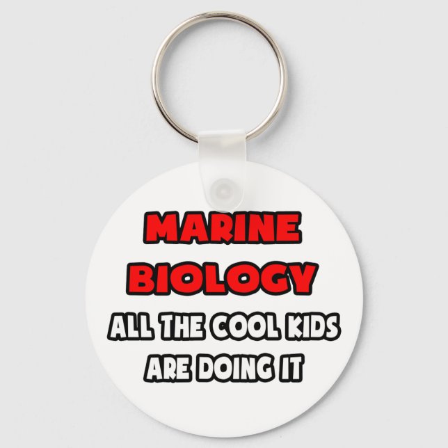 Funny Marine Biologist Shirts and Gifts Keychain (Front)