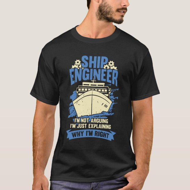 Funny Marine Engineering Ship Engineer Gift T-Shirt (Front)