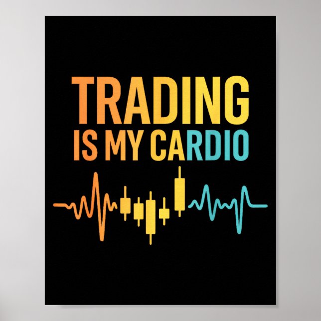 Funny Market For Trader Dad, Trading Quotes Stocks Poster (Front)