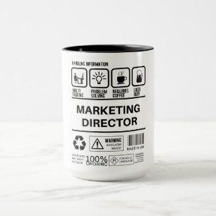 Funny Marketing Director Handling Information Mug