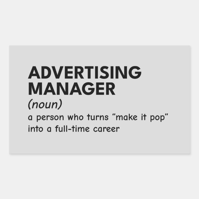 Funny Marketing Manager Definition Sticker (Front)