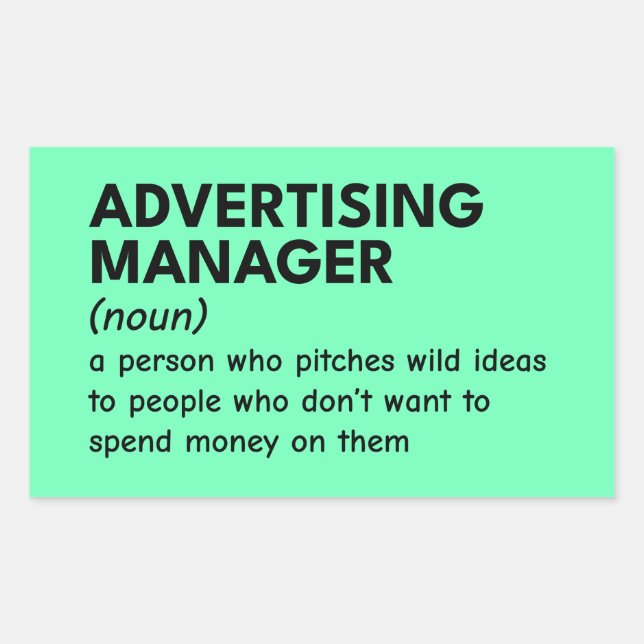 Funny Marketing Manager Definition Sticker (Front)