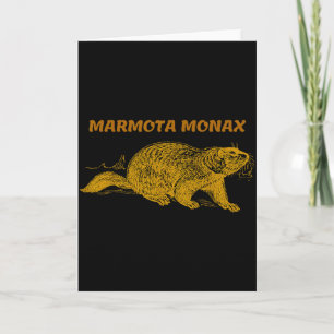 Funny Marmota Monax Ground-hog Day Card