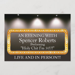 Funny Marquee Invitation d'anniversaire