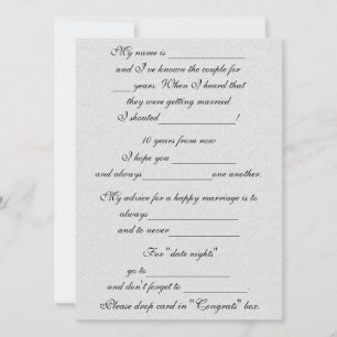 Funny Marriage Advice for Bride & Groom Card