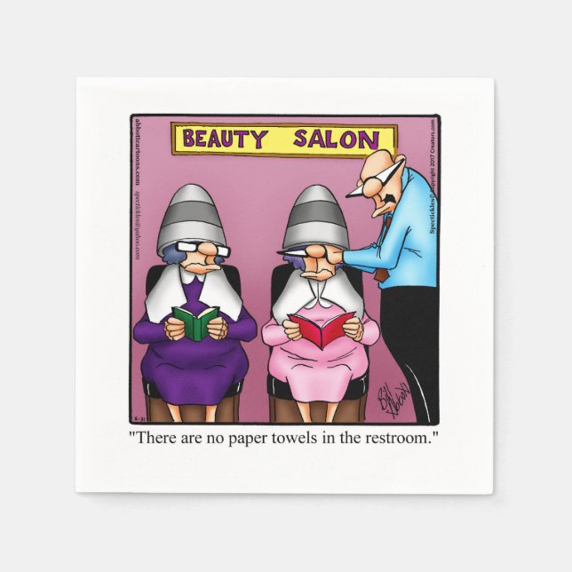 Funny Marriage Humour Anniversary Party Napkins (Front)