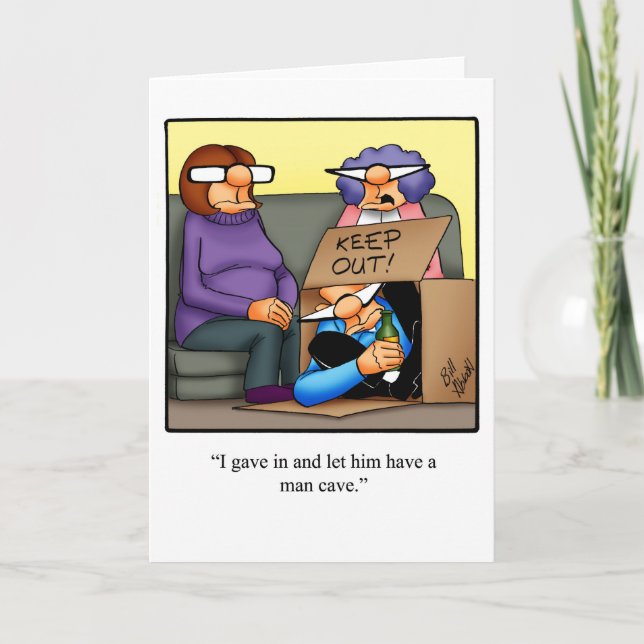 Funny Marriage Humour Blank Greeting Card (Front)
