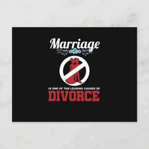 Funny Marriage Sarcasm Sarcastic Divorce Statement Holiday Postcard