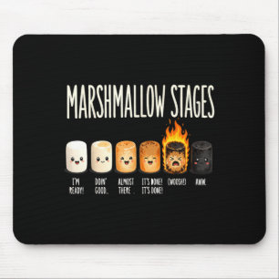 Funny marshmallow campfire camping s'mores mouse pad