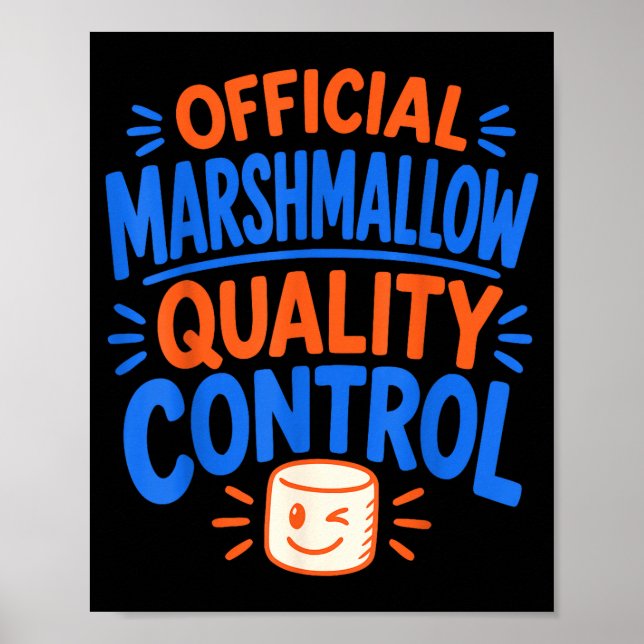 Funny marshmallow  poster (Front)