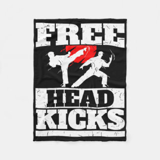 Funny Martial Arts Free Head Kicks  Fleece Blanket