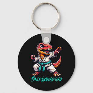 Funny Martial Arts Karate Taekwondo Dino Animal Cu Keychain