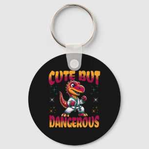 Funny Martial Arts Karate Taekwondo Dinosaur Anima Keychain