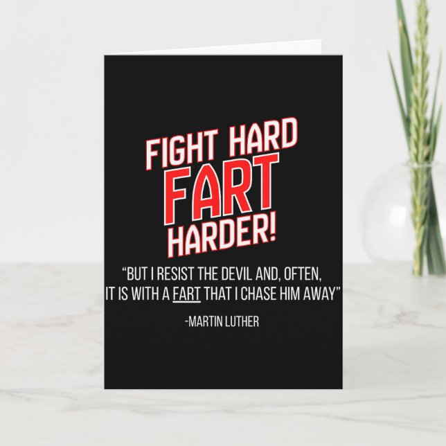 Funny Martin Luther Reformation Quote  Card (Front)