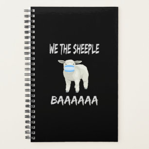 Funny mask sheep   sheeple wearing face mask planner