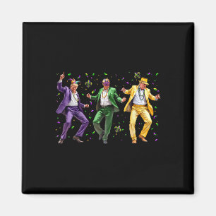 Funny Masked Trump Dance Mardi Gras New Orleans Ym Magnet
