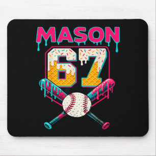 Funny Mason 67 Six Seven Srt Meme Ice Cream Drip G Mouse Pad