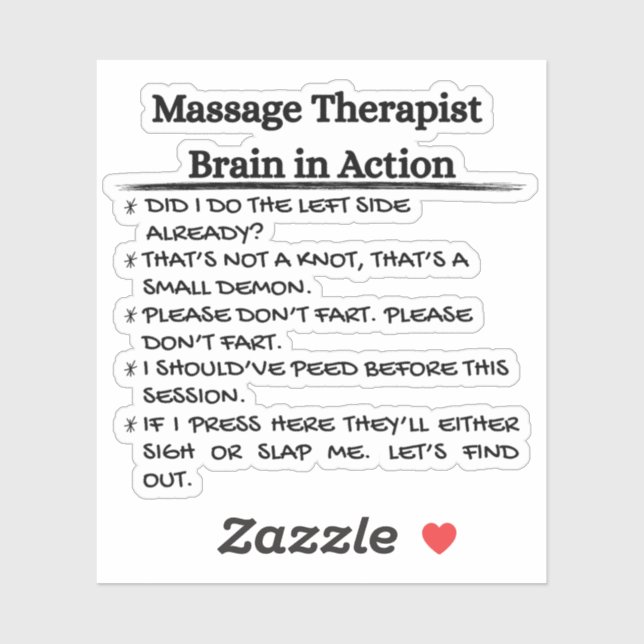 Funny Massage Therapist    (Sheet)