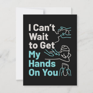 Funny Massage Therapist Hands on You Postcard