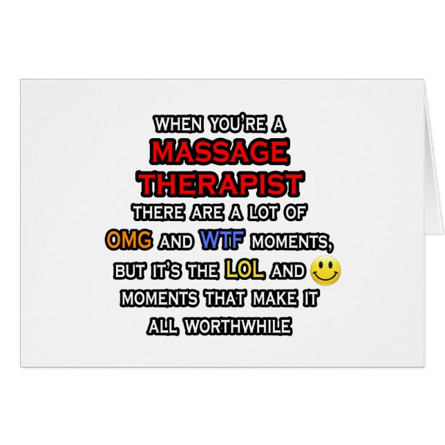 Funny Massage Therapist ... OMG WTF LOL (Front Horizontal)