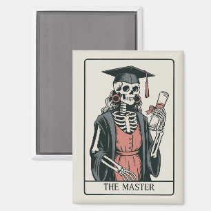 Funny Master Graduation Gift Skeleton Graduate  Magnet