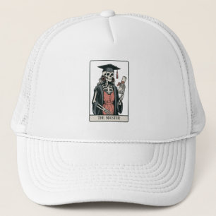 Funny Master Graduation Gift Skeleton Graduate  Trucker Hat