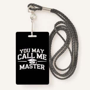 Funny Masters Degree MBA Education Graduation Badge