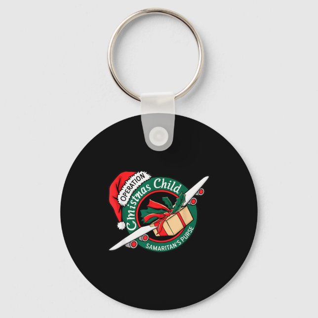 Funny Matching Christmas Operation Christmas Child Keychain (Front)