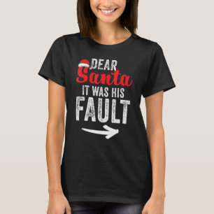 Funny Matching Couples Christmas His and Hers T-Shirt