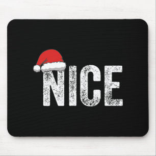 Funny Matching Couples Naughty Nice Christmas His Mouse Pad