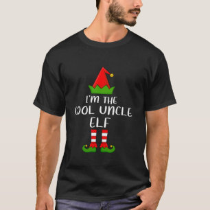 Funny Matching Family I m The Cool Uncle Elf Chris T-Shirt
