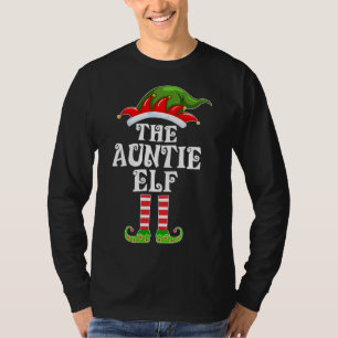 Funny Matching Family The Auntie Elf Christmas Cos T-Shirt