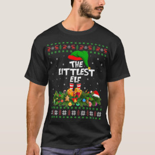 Funny Matching Family Ugly The Littlest Elf Christ T-Shirt