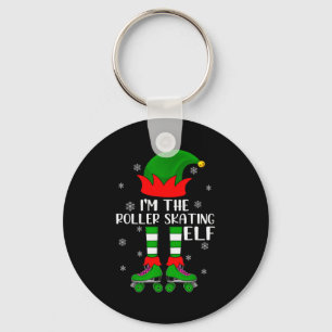 Funny Matching Group The Roller Skating Elf Christ Keychain