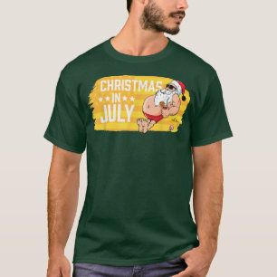 Funny Matching Santa Cocktail at Beach Christmas i T-Shirt