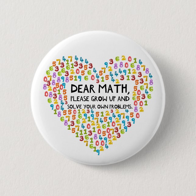 Funny Math 2 Inch Round Button (Front)