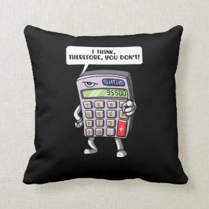 Funny Math Algebra Calculator Mathematics Joke Throw Pillow