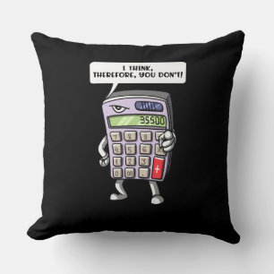 Funny Math Algebra Calculator Mathematics Joke Throw Pillow