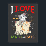Funny Math and Cat Lover Animal Science Teacher Postcard<br><div class="desc">Mathematics and Pet Lover Gift for Kitten Owner. Funny Math and Cat Lover Animal Science Teacher.</div>