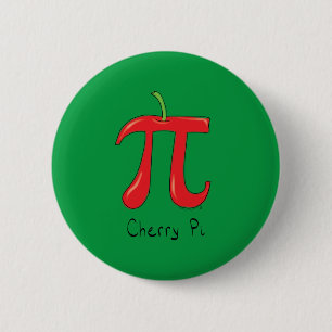 Funny Math Cherry Pi Symbol 2 Inch Round Button