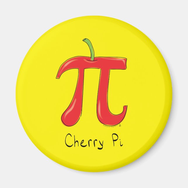 Funny Math Cherry Pi Symbol Magnet (Front)