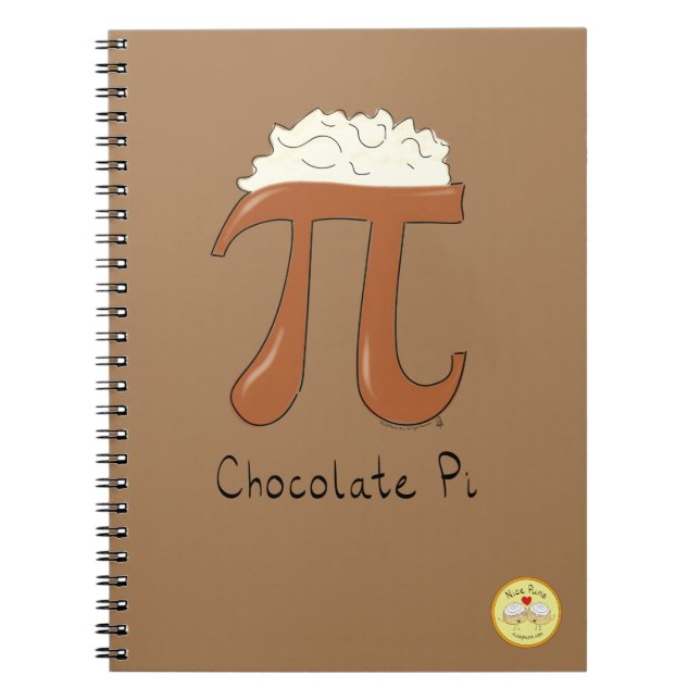 Funny Math Chocolate Pi Symbol Notebook (Front)