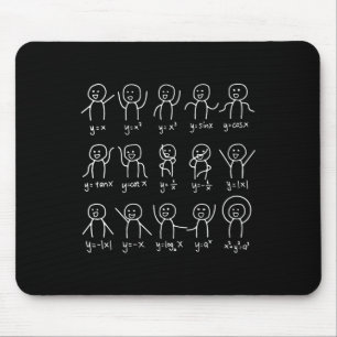 Funny Math Dances Happy Face Sketch Algebra Humour Mouse Pad